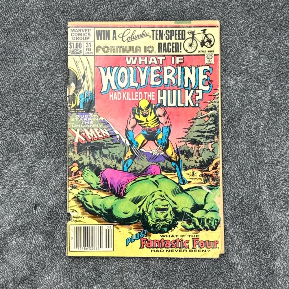Marvel What If #31 Wolverine Killed Hulk Fantastic Four 1982 Bronze Age Comic